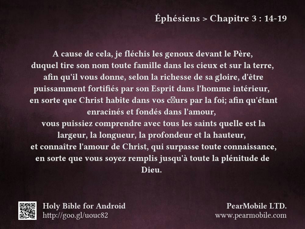 Éphésiens, Chapitre 3:14-19